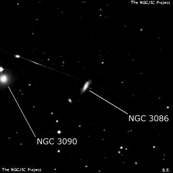 NGC 3086 - спиральная галактика. Описание NGC 3086:, Галактика в созвездии Секстант