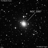 NGC 3087 - эллиптическая галактика. Описание NGC 3087:, Галактика в созвездии Насос