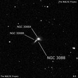 NGC 3088 - линзовидная галактика. Описание NGC 3088:, Галактика в созвездии Лев