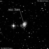 NGC 3089 - спиральная галактика с баром. Описание NGC 3089:, Галактика в созвездии Насос