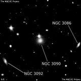 NGC 3090 - эллиптическая галактика. Описание NGC 3090:, Галактика в созвездии Секстант