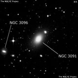 NGC 3091 - эллиптическая галактика. Описание NGC 3091:, Галактика в созвездии Гидра