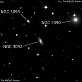 NGC 3092 - линзовидная галактика. Описание NGC 3092:, Галактика в созвездии Секстант