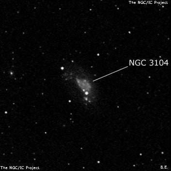 NGC 3104 - галактика неправильной формы. Описание NGC 3104:, Галактика в созвездии Малый Лев