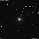 NGC 3106 - линзовидная галактика. Описание NGC 3106:, Галактика в созвездии Малый Лев