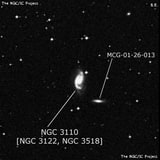 NGC 3110 - спиральная галактика. Описание NGC 3110:, Объект глубокого космоса в созвездии Секстант