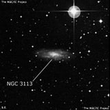 NGC 3113 - спиральная галактика с баром. Описание NGC 3113:, Галактика в созвездии Насос