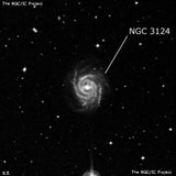 NGC 3124 - спиральная галактика с баром. Описание NGC 3124:, Галактика в созвездии Гидра