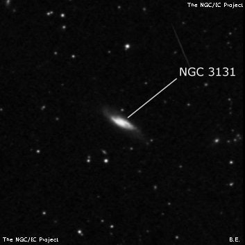 NGC 3131 - спиральная галактика с баром. Описание NGC 3131:, Галактика в созвездии Лев
