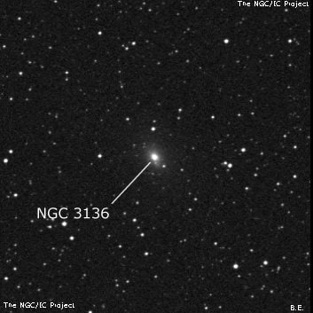 NGC 3136 - эллиптическая галактика. Описание NGC 3136:, Галактика в созвездии Киль
