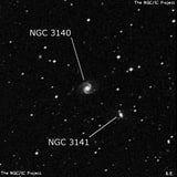 NGC 3140 - спиральная галактика. Описание NGC 3140:, Галактика в созвездии Гидра