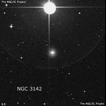NGC 3142 - линзовидная галактика. Описание NGC 3142:, Галактика в созвездии Секстант