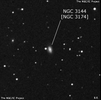 NGC 3144 - спиральная галактика с баром. Описание NGC 3144:, Объект глубокого космоса в созвездии Дракон