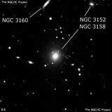 NGC 3158 - эллиптическая галактика. Описание NGC 3158:, Галактика в созвездии Малый Лев