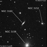 NGC 3160 - спиральная галактика. Описание NGC 3160:, Галактика в созвездии Малый Лев