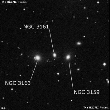 NGC 3161 - эллиптическая галактика. Описание NGC 3161:, Галактика в созвездии Малый Лев