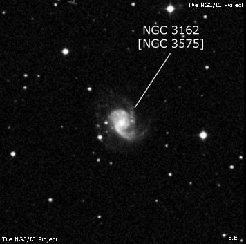 NGC 3162 - спиральная галактика с баром. Описание NGC 3162:, Объект глубокого космоса в созвездии Лев