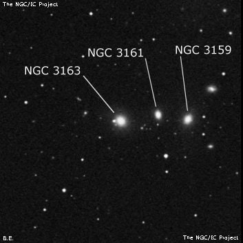 NGC 3163 - галактика. Описание NGC 3163:, Галактика в созвездии Малый Лев