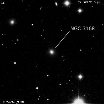 NGC 3168 - эллиптическая галактика. Описание NGC 3168:, Галактика в созвездии Большая Медведица
