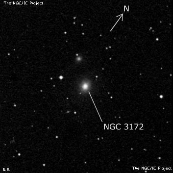 NGC 3172 - галактика. Описание NGC 3172:, Галактика в созвездии Малая Медведица