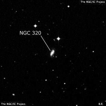 NGC 320 - спиральная галактика с баром. Описание NGC 320:, Галактика в созвездии Кит