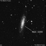 NGC 3200 - спиральная галактика с баром. Описание NGC 3200:, Галактика в созвездии Гидра