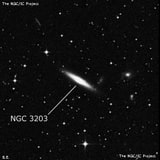 NGC 3203 - линзовидная галактика. Описание NGC 3203:, Галактика в созвездии Гидра
