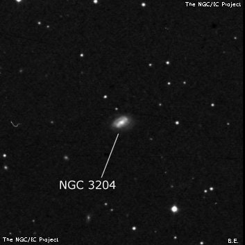 NGC 3204 - спиральная галактика с баром. Описание NGC 3204:, Галактика в созвездии Лев