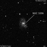 NGC 3206 - спиральная галактика с баром. Описание NGC 3206:, Галактика в созвездии Большая Медведица