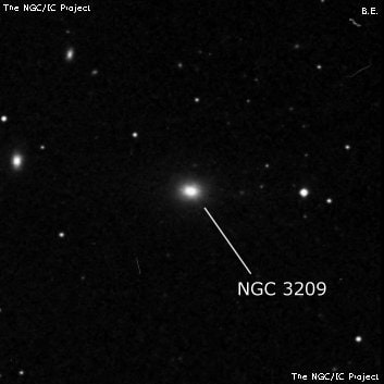 NGC 3209 - эллиптическая галактика. Описание NGC 3209:, Галактика в созвездии Лев