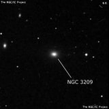 NGC 3209 - эллиптическая галактика. Описание NGC 3209:, Галактика в созвездии Лев