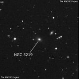 NGC 3219 - галактика. Описание NGC 3219:, Галактика в созвездии Малый Лев
