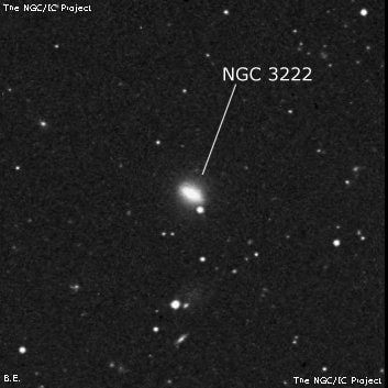 NGC 3222 - спиральная галактика с баром. Описание NGC 3222:, Галактика в созвездии Лев