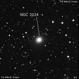 NGC 3224 - эллиптическая галактика. Описание NGC 3224:, Галактика в созвездии Насос