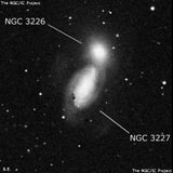 NGC 3227 - спиральная галактика с баром. Описание NGC 3227:, Галактика в созвездии Лев