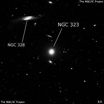 NGC 323 - эллиптическая галактика. Описание NGC 323:, Галактика в созвездии Феникс