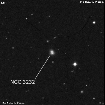 NGC 3232 - спиральная галактика с баром. Описание NGC 3232:, Галактика в созвездии Малый Лев