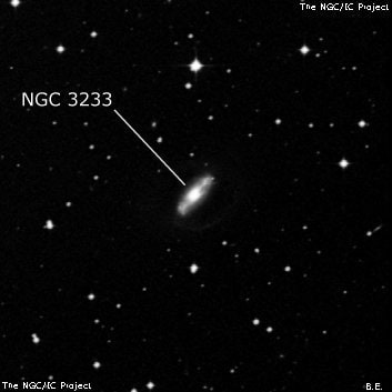 NGC 3233 - спиральная галактика с баром. Описание NGC 3233:, Галактика в созвездии Гидра