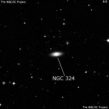 NGC 324 - линзовидная галактика. Описание NGC 324:, Галактика в созвездии Феникс