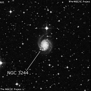 NGC 3244 - спиральная галактика. Описание NGC 3244:, Галактика в созвездии Насос