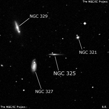 NGC 325 - спиральная галактика. Описание NGC 325:, Галактика в созвездии Кит