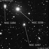NGC 3257 - спиральная галактика с баром. Описание NGC 3257:, Галактика в созвездии Насос