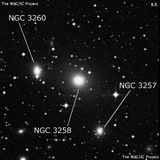 NGC 3258 - эллиптическая галактика. Описание NGC 3258:, Галактика в созвездии Насос