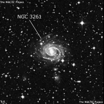 NGC 3261 - спиральная галактика с баром. Описание NGC 3261:, Галактика в созвездии Паруса