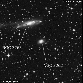 NGC 3262 - спиральная галактика с баром. Описание NGC 3262:, Галактика в созвездии Паруса