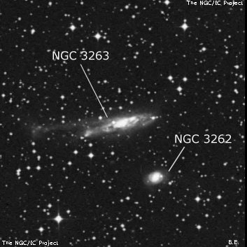 NGC 3263 - спиральная галактика с баром. Описание NGC 3263:, Галактика в созвездии Паруса