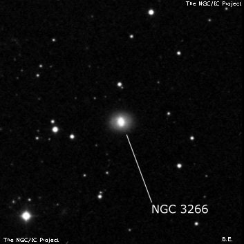 NGC 3266 - спиральная галактика с баром. Описание NGC 3266:, Галактика в созвездии Большая Медведица