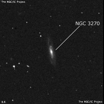 NGC 3270 - спиральная галактика с баром. Описание NGC 3270:, Галактика в созвездии Лев