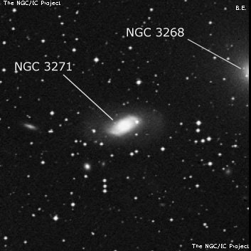 NGC 3271 - спиральная галактика с баром. Описание NGC 3271:, Галактика в созвездии Насос