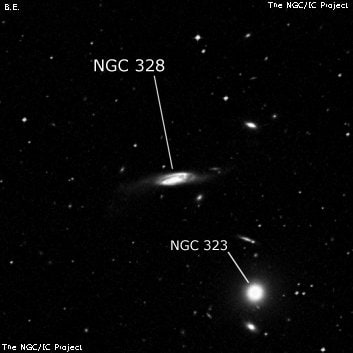 NGC 328 - спиральная галактика с баром. Описание NGC 328:, Галактика в созвездии Феникс